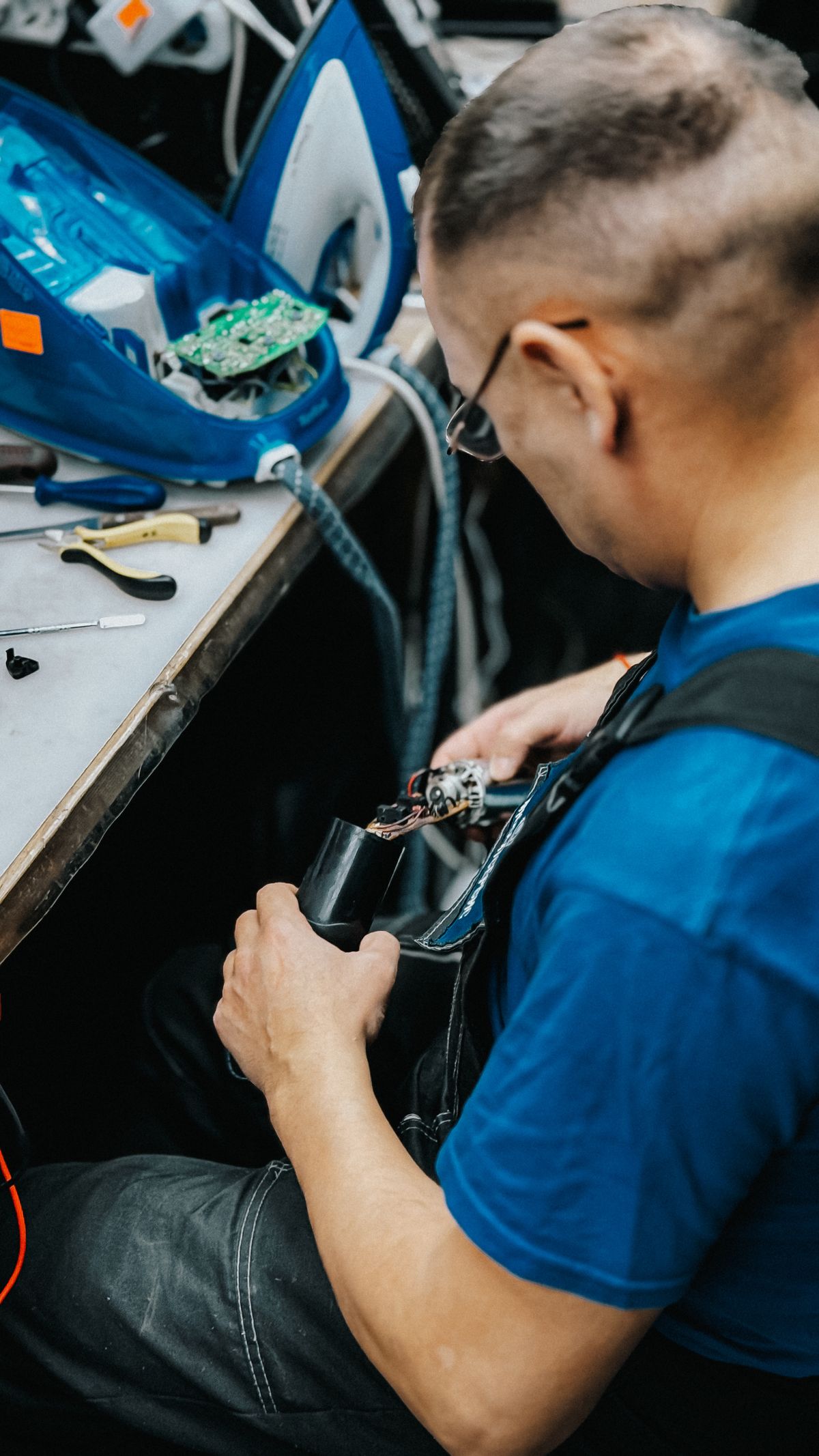 Electrician reviewing wiring that requires a permit in Virginia Beach, VA