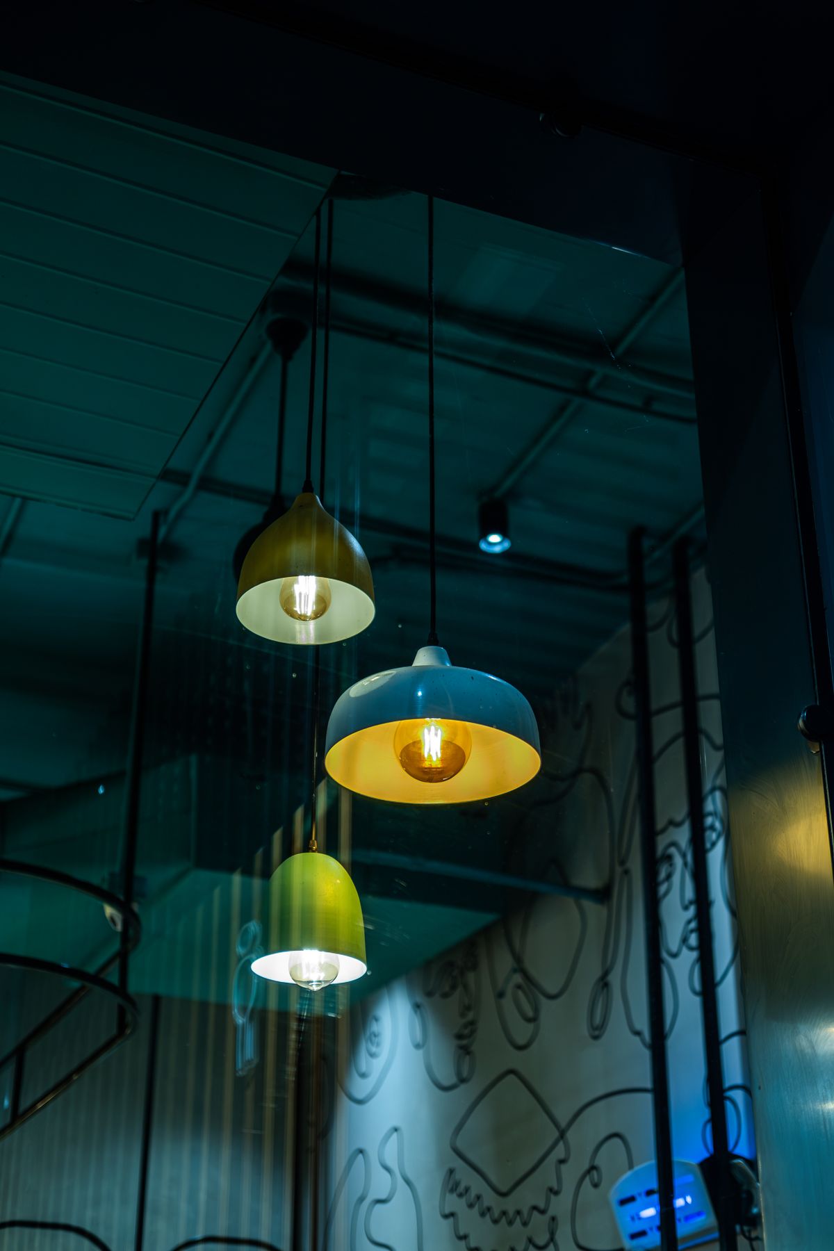 Pendant lights that may flicker due to a wiring fault in a Virginia Beach home