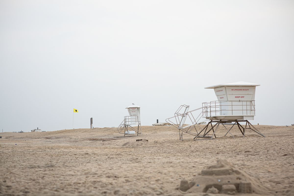 Sandy Chesapeake Bay beach near Chic's Beach in the Bayside area of Virginia Beach, VA