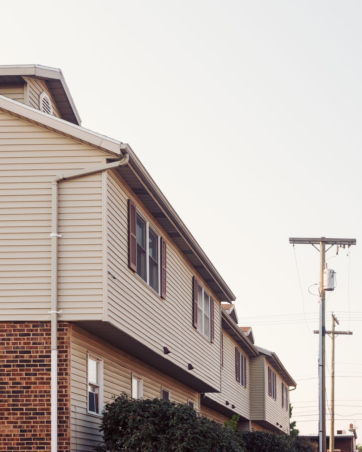Row of contemporary townhomes in the Pembroke area near Town Center in Virginia Beach, VA