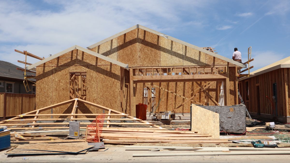 Wood-framed home under construction awaiting rough-in wiring in Virginia Beach, VA